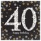 Sparkling Celebration 40th Birthday Luncheon Napkins - 16ct